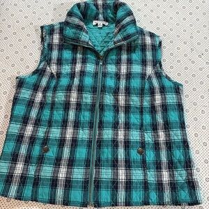 Cute plaid vest by Southern Lady! Like new!